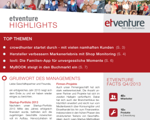 Wir präsentieren Ausgabe 5 der "etventure Highlights"