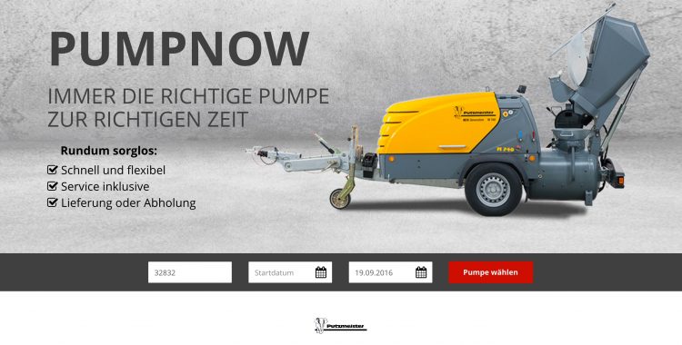 Die Online-Plattform PUMPNOW